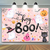Hey Buh Rosa Halloween Hintergrund Für Babydusche